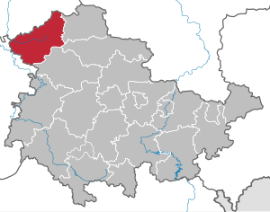 Li position de Subdistrict Eichsfeld in Thuringia