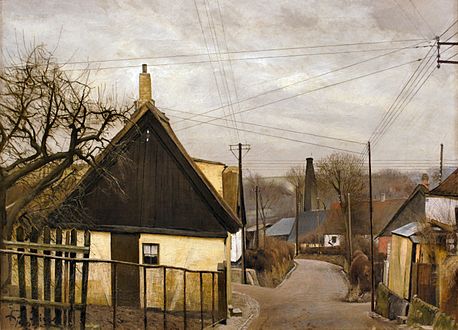 L.A. Ring, Brøndgade, Sankt Jørgensbjerg, 1927, ARoS.