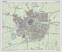 Topografische kaart van Dokkum, dec. 2014