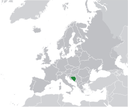 Bosnia ed Erzegovina - Localizzazione