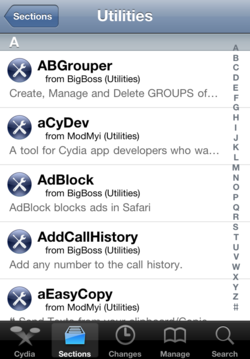 Screenshot de Cydia