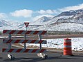 Snow fis-Sierra de los Mansos u El Paso li kkawża l-għeluq tal-awtostrada Woodrow Bean Transmountain Drive