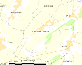 Mapa obce Quesnoy-le-Montant