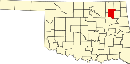 Locatie van Rogers County in Oklahoma