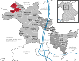 Läget för Wachenroth i Landkreis Erlangen-Höchstadt