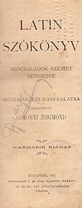 Latin szókönyv (1901)