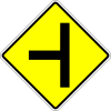 Side road junction on the left