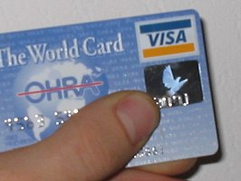 Een VISA-creditcard