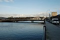 En primeiro termo a ponte de Santiago, detrás a ponte dos Tirantes.