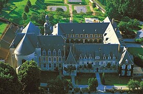 Vue aérienne de l'abbaye