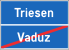 4.28 Ortsende auf Hauptstrassen (FL) – Der nächste Ort ist Triesen, hinter uns liegt Vaduz