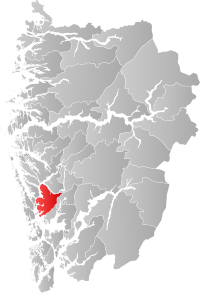 Kart som viser Bergen kommune.