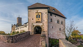 Le château de la Wartbourg, en Thuringe. (définition réelle 6 280 × 3 554)