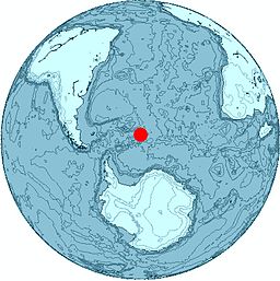 Plasseringa til Saunders Island