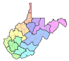 West Virginia state senate districts from 1937