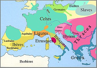 Sprachenverteilung in Europa um 300 v. Chr.