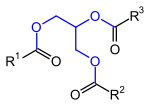 Triglyseridi on mikä tahansa glyserolin esteri, jossa kaikki kolme hydroksyyliryhmää ovat esteröityinä rasvahapoilla.