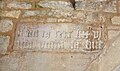 Datestone inside the south porch