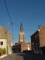 Dorpscentrum met de Église Saint-Vaast