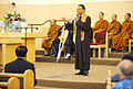 Buddhist US Army Chaplain (Captain) Somya Malasri leads a Buddhist service