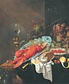 Français : Nature morte aux deux homards, au nautile et aux fruits. Nederlands: Stilleven met twee kreeften, een nautilus en fruit.