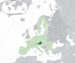 Location of Austria