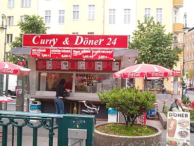 The Döner stand outside of modern-day Gneisenaustraße