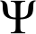 The Greek letter 'psi', a symbol for psychology