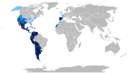 A spanyol nyelv földrajzi elterjedtsége