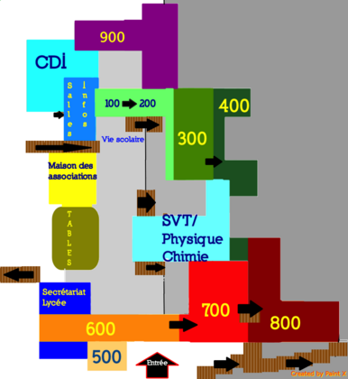 Plan des salles de cours.