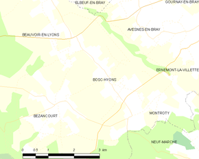 Poziția localității Bosc-Hyons