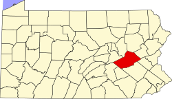 Map of Schuylkill County, Pennsylvania