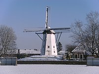 De Witte Molen in de winter