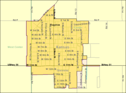 Detailed map of Hugoton