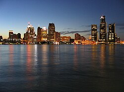 Skyline di Detroit