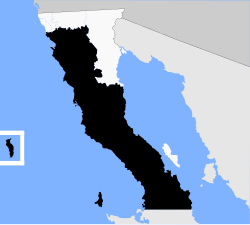 Location of Ensenada in Baja California