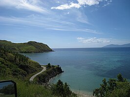 De Oost-Timorese kust bij Metinaro in het district Dili