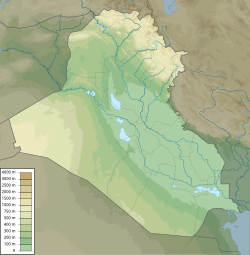 Uruk trên bản đồ Iraq