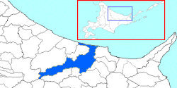 Vị trí của Kitami ở Hokkaidō (Abashiri)