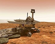 Künstlerische Darstellung des Marsrovers Opportunity