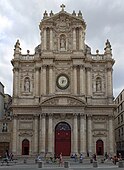 Cerkev Saint-Paul-Saint-Louis, prva pariška cerkev s fasado v novem baročnem slogu (1616–20)