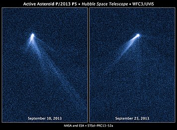 "Asteroide ativo" 311P/PANSTARRS com várias caudas[232]