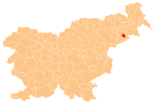 Karte von Slowenien, Position von Občina Markovci hervorgehoben