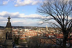 View of Rome from the historic Myrtle Hill Cemetery