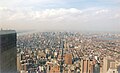 View to the north from the World Trade Center in New York in 1996.