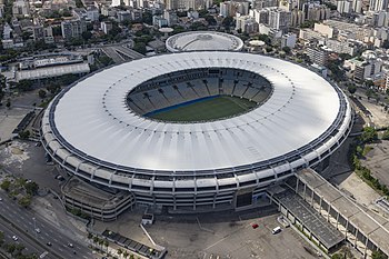 Estádio do Maracanã visto de cima.