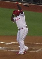 Marlon Byrd takes a practice swing