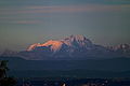 Mont Blanc z zachodu, z Lyonu