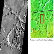 Sabis Vallis, as seen by THEMIS. The small channels are joining to form Sabis Vallis.