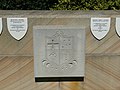 Memorial plaques outside chapel